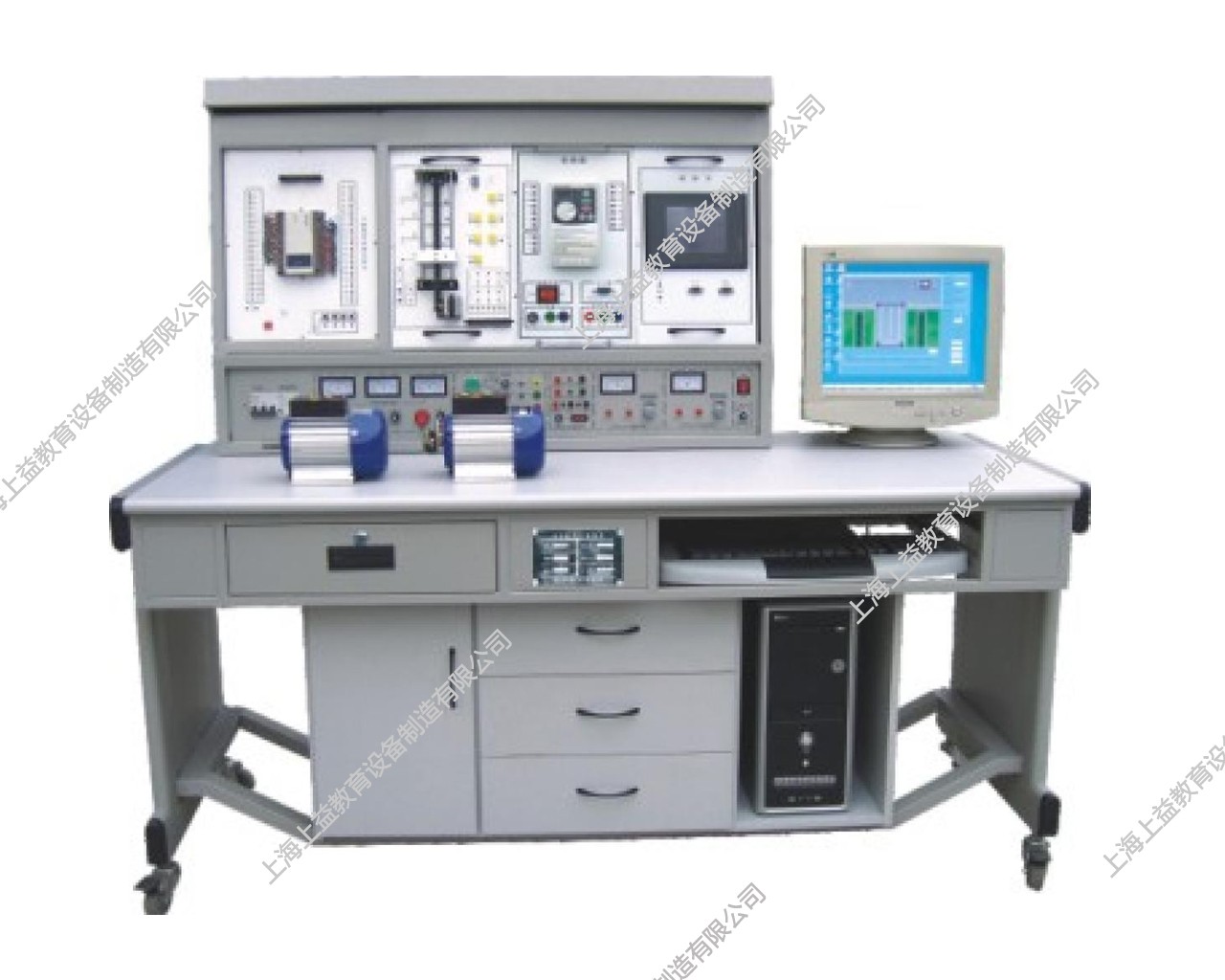 SYPLC-104B網(wǎng)絡型PLC可編程控制器/變頻調(diào)速/電氣控制及單片機綜合實驗裝置（PLC、變頻器、觸摸屏、電氣控制、單片機）