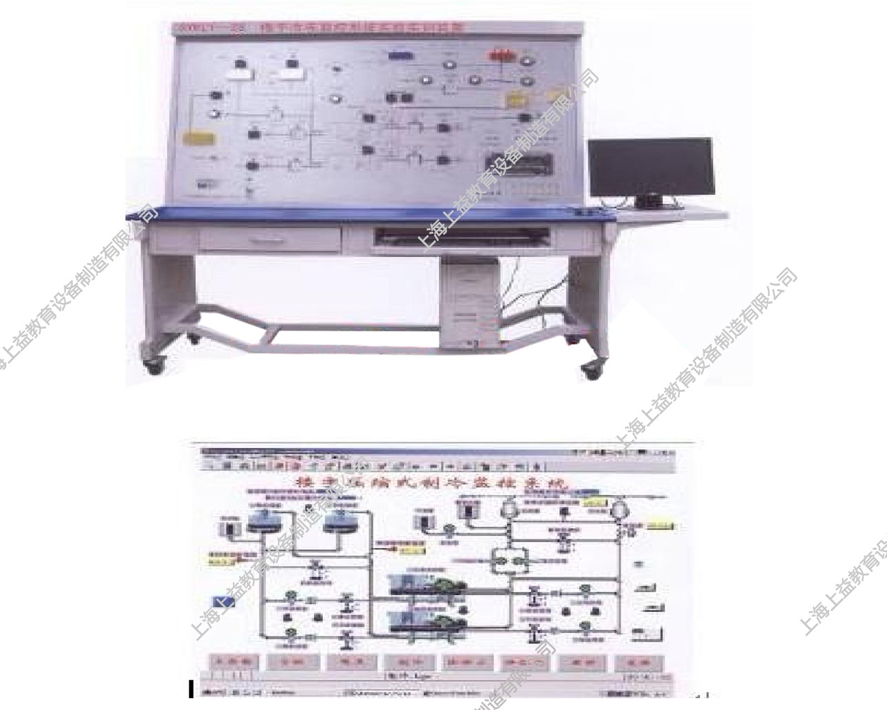 SYKLY-28	樓宇冷凍監(jiān)控系統(tǒng)實驗實訓(xùn)裝置
